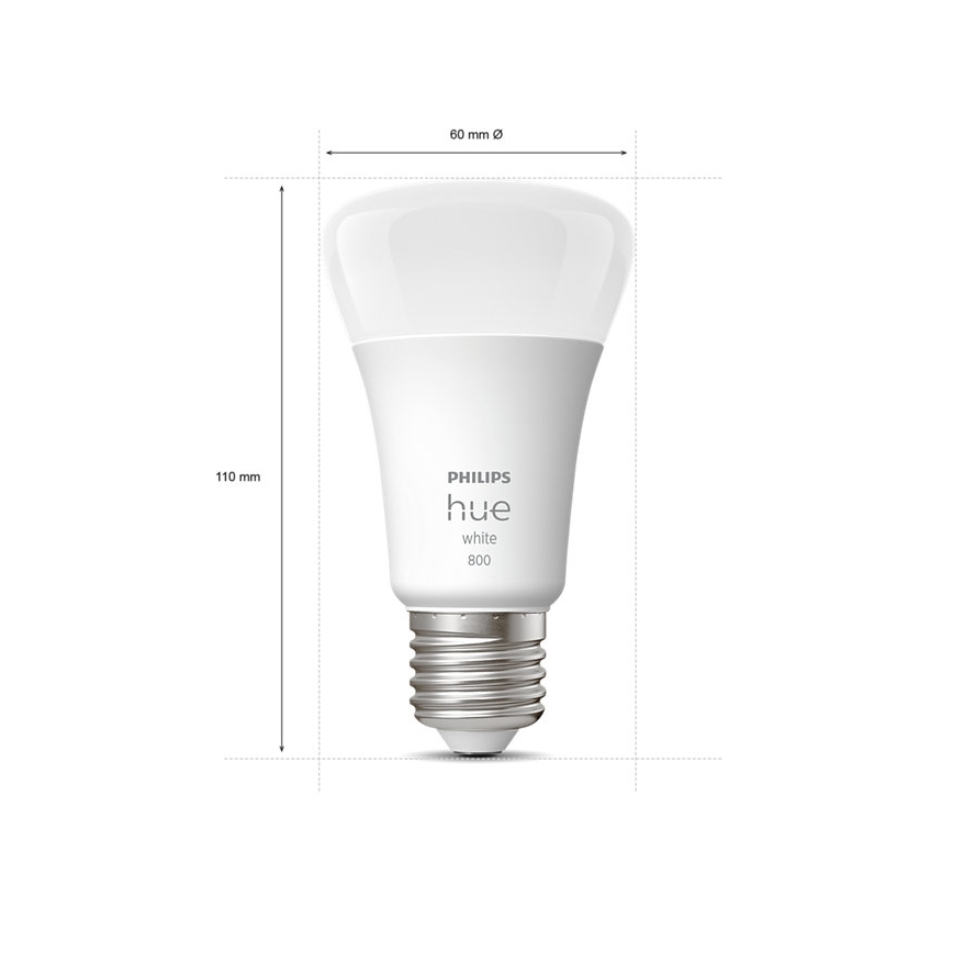 SADA 4x LED Stmívatelná žárovka Philips Hue WHITE A60 E27/9W/230V 2700K