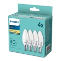 SADA 4x LED Žárovka Philips E14/5,5W/230V 2700K