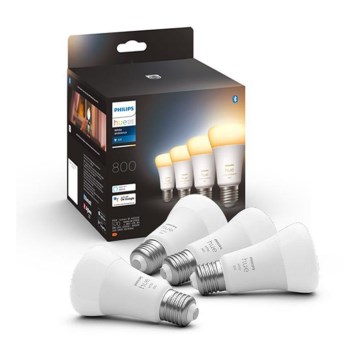 SADA 4xLED Stmívatelná žárovka Philips Hue WHITE AMBIANCE E27/6W/230V 2200-6500K