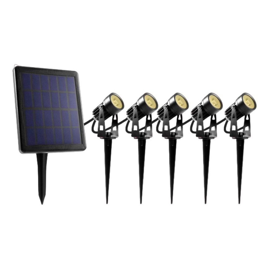 SADA 5x LED Venkovní lampa se solárním panelem LED/4000 mAh IP44