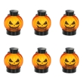 SADA 6x LED Dekorace HALLOWEEN LED/1xCR2032/teplá bílá dýně