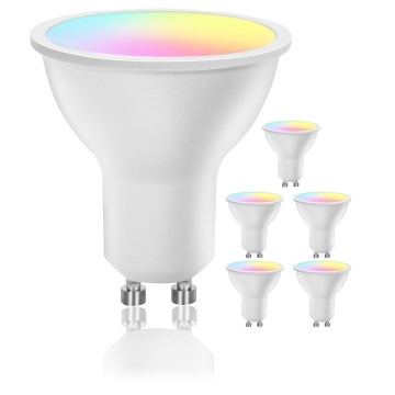 SADA 6x LED RGBW Stmívatelná žárovka GU10/6,5W/230V 2700-6500K Wi-Fi - Aigostar