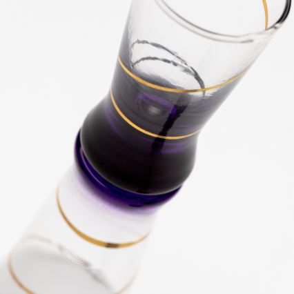 Sada 6x sklenice na panáky 25 ml čirá zelená