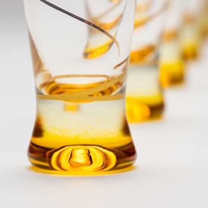 Sada 6x sklenice na panáky 25 ml čirá žlutá