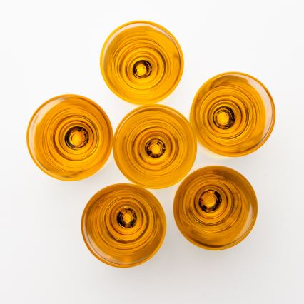 Sada 6x sklenice na panáky 25 ml čirá žlutá