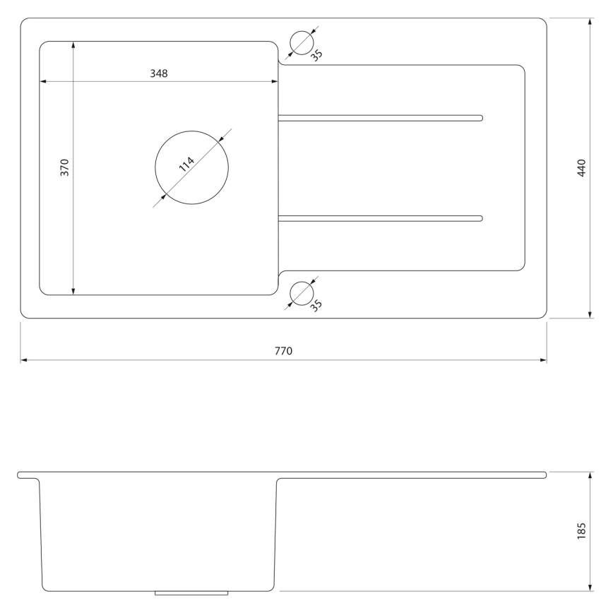 Samona - Kuchyňský dřez SAMONA 77x44 cm granit/béžová