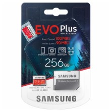 Samsung - MicroSDXC 256GB EVO+ U3 100MB/s + SD adaptér