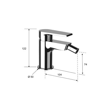 Sapho - Bidetová baterie KAI 12 cm lesklý chrom