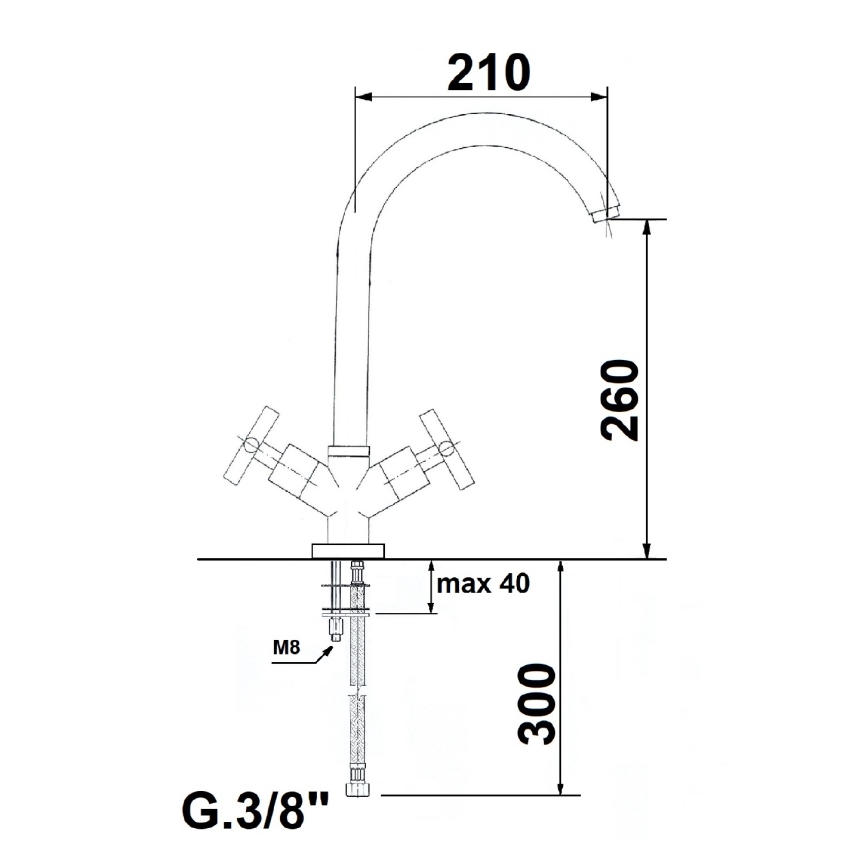 Sapho - Dřezová baterie AXIA lesklý chrom