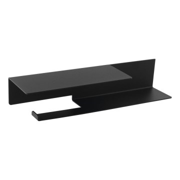 Sapho - Držák toaletního papíru s poličkou 9,5x35 cm matná černá