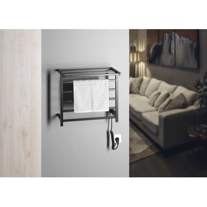 Sapho - Elektrický sušák na ručníky ELZOR 60W/230V 47x50 cm matná černá