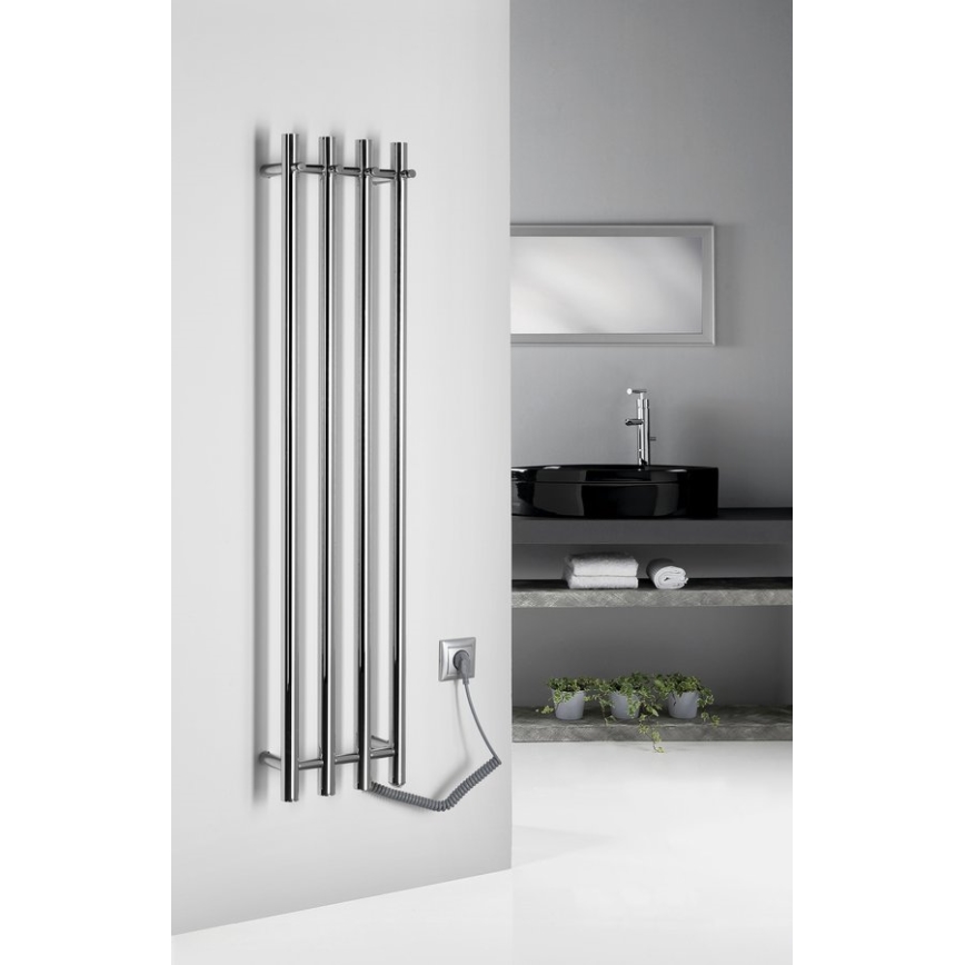 Sapho - Elektrický sušák na ručníky PAPINADO 85W/230V 120 cm lesklý chrom pravá