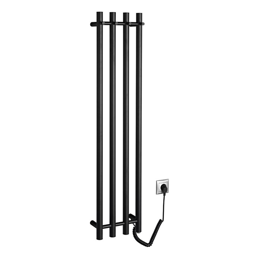 Sapho - Elektrický sušák na ručníky PAPINADO 85W/230V 120 cm matná černá pravá
