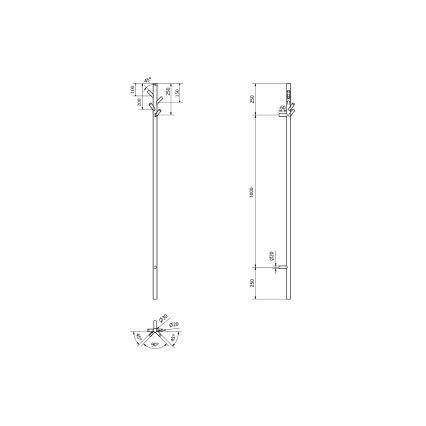 Sapho - Elektrický sušák na ručníky PASADOR 30W/230V 150 cm matná černá