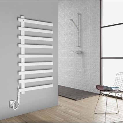 Sapho - Elektrický sušák ručníků ELCOR 128W 92x48 cm matná bílá