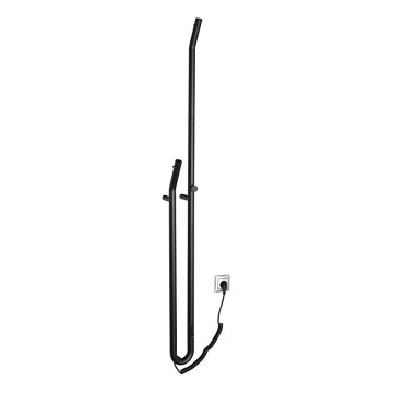 Sapho - Elektrický sušák ručníků s časovačem DUOPASSO 45W 170x12 cm matná černá