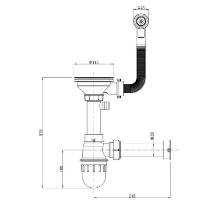 Sapho - Kuchyňský dřez 77x44 cm granit/černá