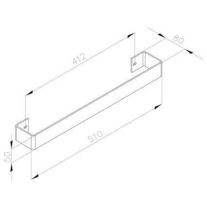 Sapho - Nástěnný věšák na ručníky COLONNA 8x51 cm broušený nerez