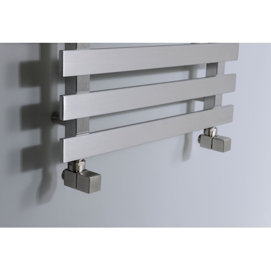 Sapho - Připojovací sada rohových ventilů CUBE 2 ks broušená nerez