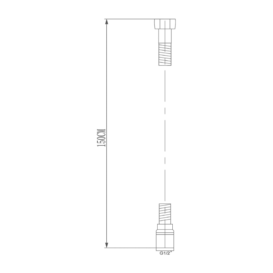 Sapho - Sprchová hadice SOFTFLEX 150 cm stříbrná