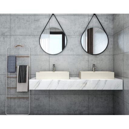 Sapho - Umyvadlo na desku 58x36 cm beton/béžová