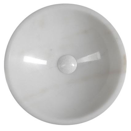 Sapho - Umyvadlo na desku BLOK pr. 40 cm mramor/bílá