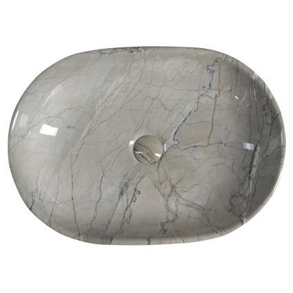 Sapho - Umyvadlo na desku DALMA 59x42 cm keramika/grigio