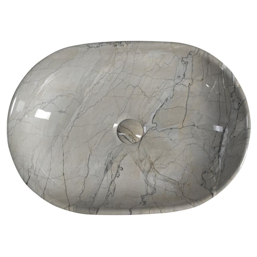 Sapho - Umyvadlo na desku DALMA 59x42 cm keramika/grigio