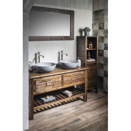 Sapho - Umyvadlo na desku FORMIGO pr. 39 cm beton/matná šedá