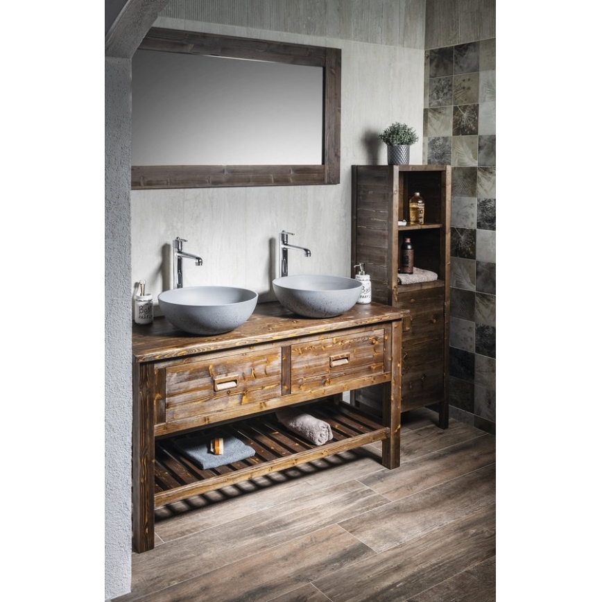 Sapho - Umyvadlo na desku FORMIGO pr. 39 cm beton/matná šedá