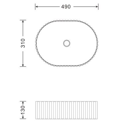 Sapho - Umyvadlo na desku PICOBELLO 49x31 cm keramika/bílá