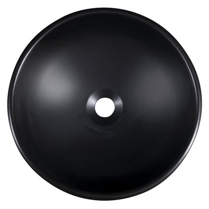 Sapho - Umyvadlo na desku PRIORI pr. 41 cm černá/bílá