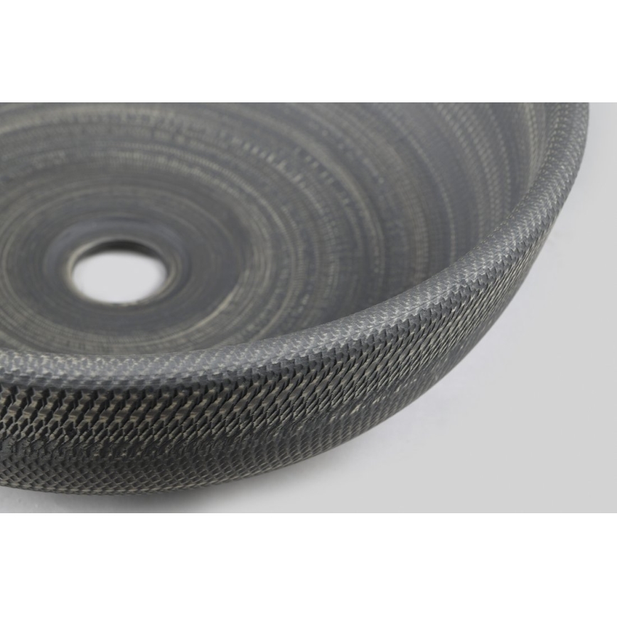 Sapho - Umyvadlo na desku PRIORI pr. 41 cm keramika/šedá