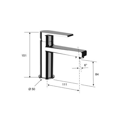 Sapho - Umyvadlová baterie KAI 15 cm matná černá
