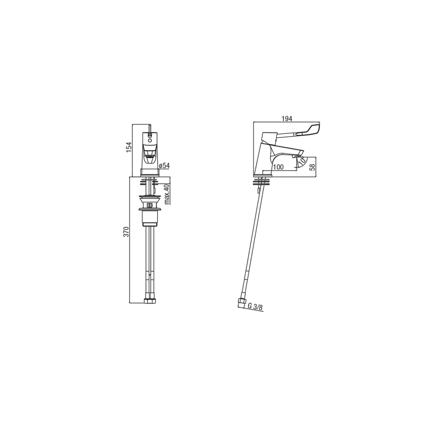 Sapho - Umyvadlová baterie LEA 15,4 cm lesklý chrom
