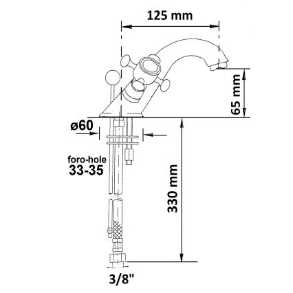Sapho - Umyvadlová baterie s výpustí ANTEA zlatá