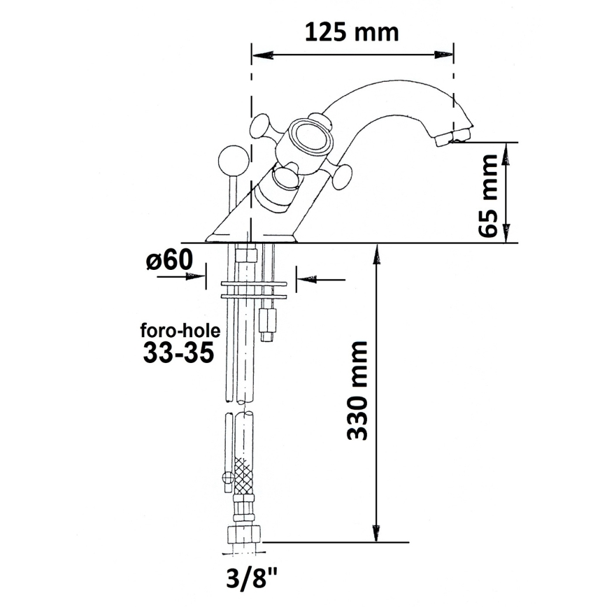 Sapho - Umyvadlová baterie s výpustí ANTEA zlatá