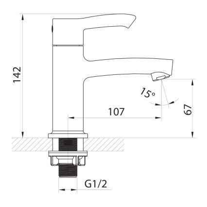 Sapho - Umyvadlová baterie SMALL 14 cm lesklý chrom