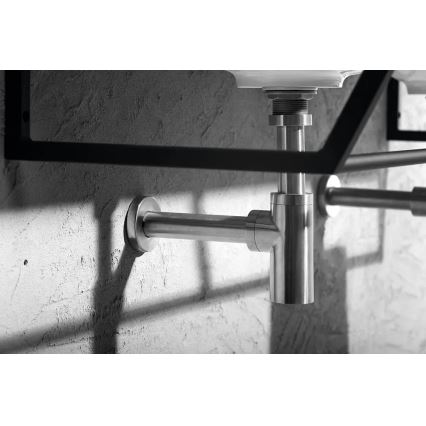 Sapho - Umyvadlový sifon MINIMAL matný nerez