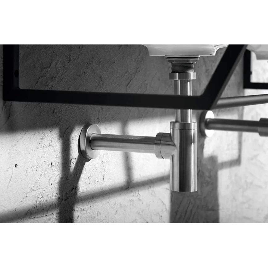 Sapho - Umyvadlový sifon MINIMAL matný nerez