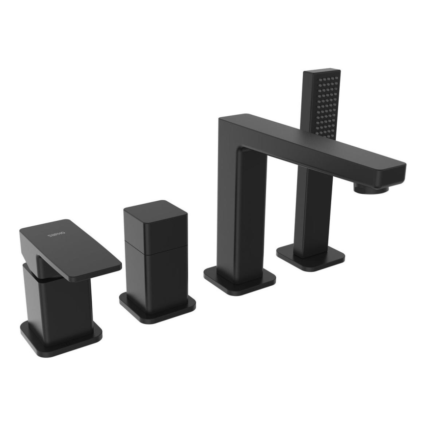 Sapho - Vanová baterie 4-otvorová TURSI matná černá