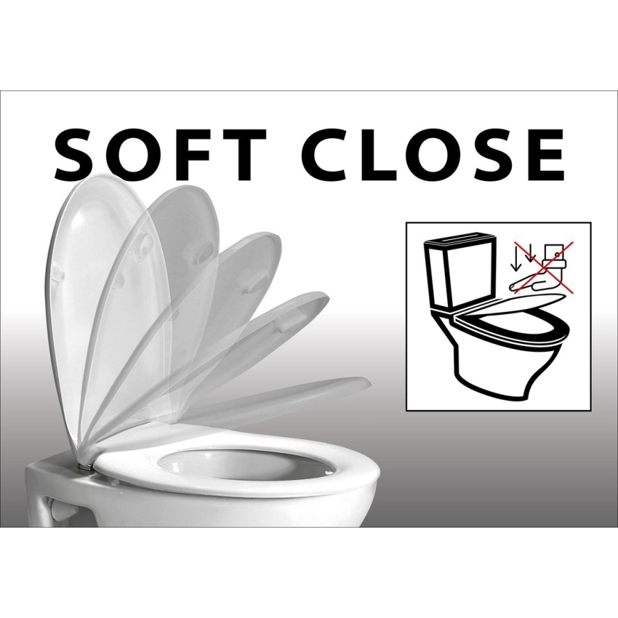 Sapho - Záchodové prkénko SoftClose EDITA bílá