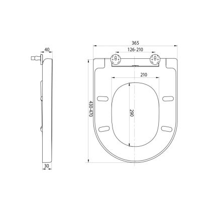 Sapho - Záchodové prkénko SoftClose TURKU bílá