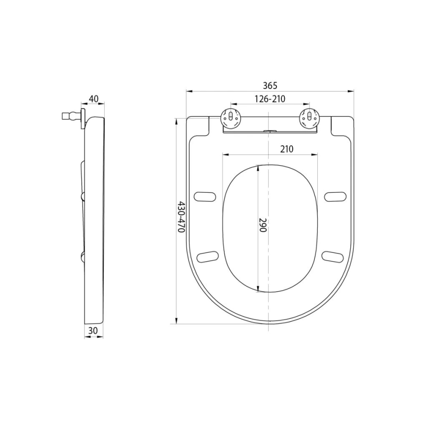 Sapho - Záchodové prkénko SoftClose TURKU bílá
