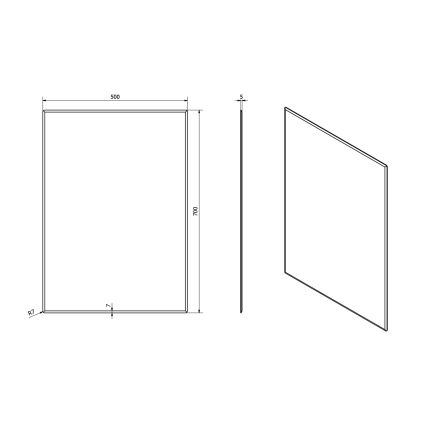 Sapho - Zrcadlo ACCORD 50x70 cm čirá