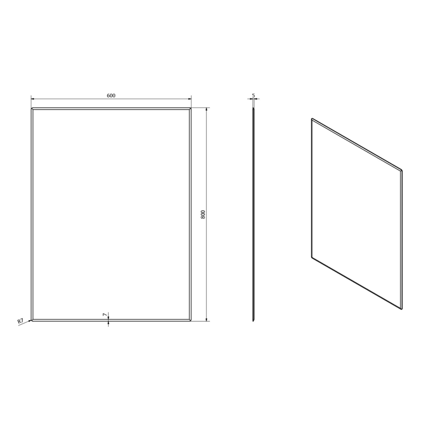 Sapho - Zrcadlo ACCORD 60x80 cm