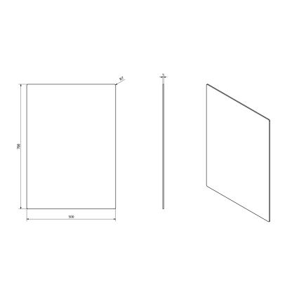 Sapho - Zrcadlo PLAIN 50x70 cm