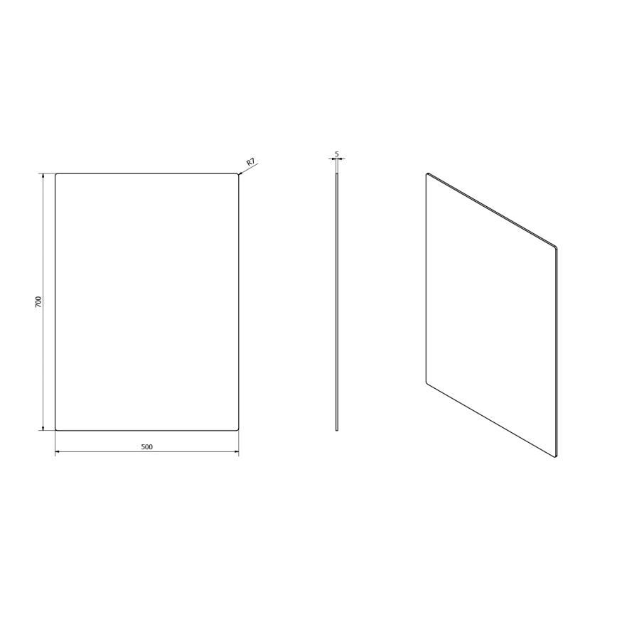 Sapho - Zrcadlo PLAIN 50x70 cm