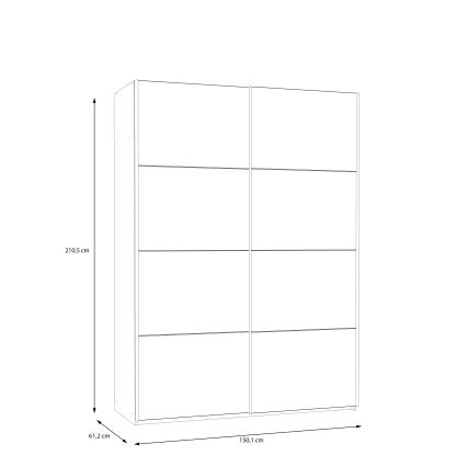 Šatní skříň KARO 150x210 cm bílá