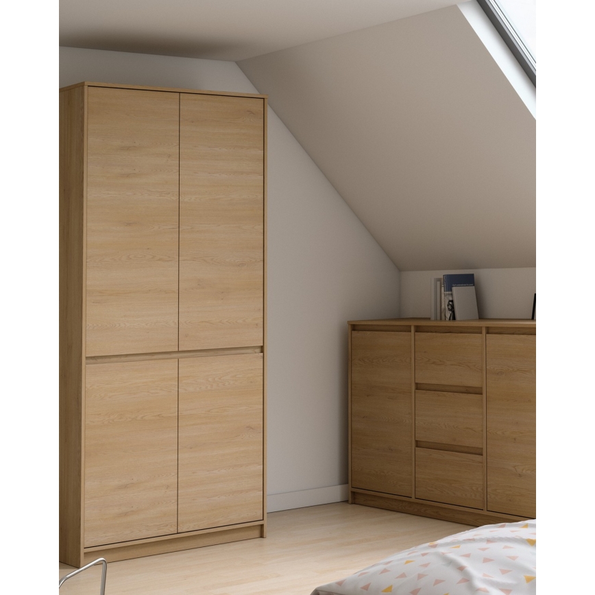 Šatní skříň MIYABI 90x198x52 cm dub cremona